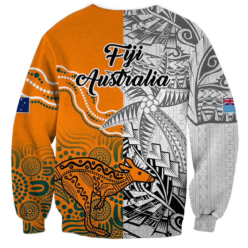 Fiji Australia Rugby Sweatshirt World Cup 2023 Polynesia Tapa Mixed Indigenous Aboriginal LT9 - Polynesian Pride