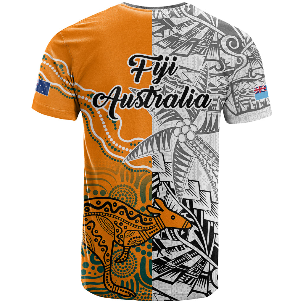 Fiji Australia Rugby T Shirt World Cup 2023 Polynesia Tapa Mixed Indigenous Aboriginal LT9 - Polynesian Pride