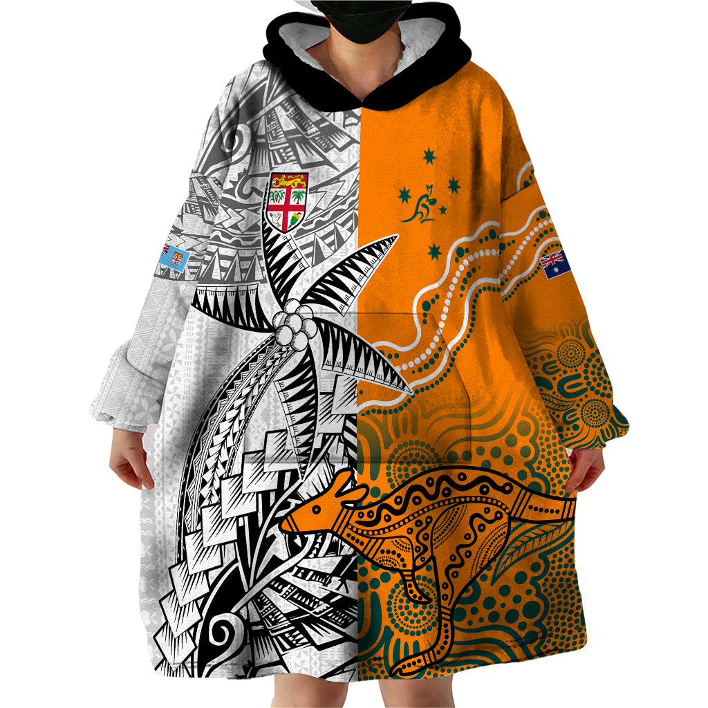 fiji-australia-rugby-wearable-blanket-hoodie-world-cup-2023-polynesia-tapa-mixed-indigenous-aboriginal