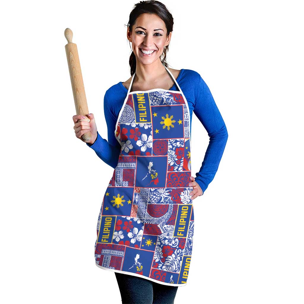 Filipino Maligayang Pasko Apron Pacific Patchwork Xmas Vibes LT9 - Polynesian Pride