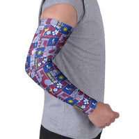 Filipino Maligayang Pasko Arm Sleeves Pacific Patchwork Xmas Vibes LT9 - Polynesian Pride