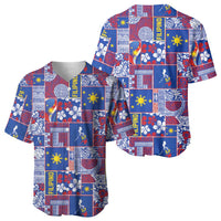 Filipino Maligayang Pasko Baseball Jersey Pacific Patchwork Xmas Vibes - Polynesian Pride