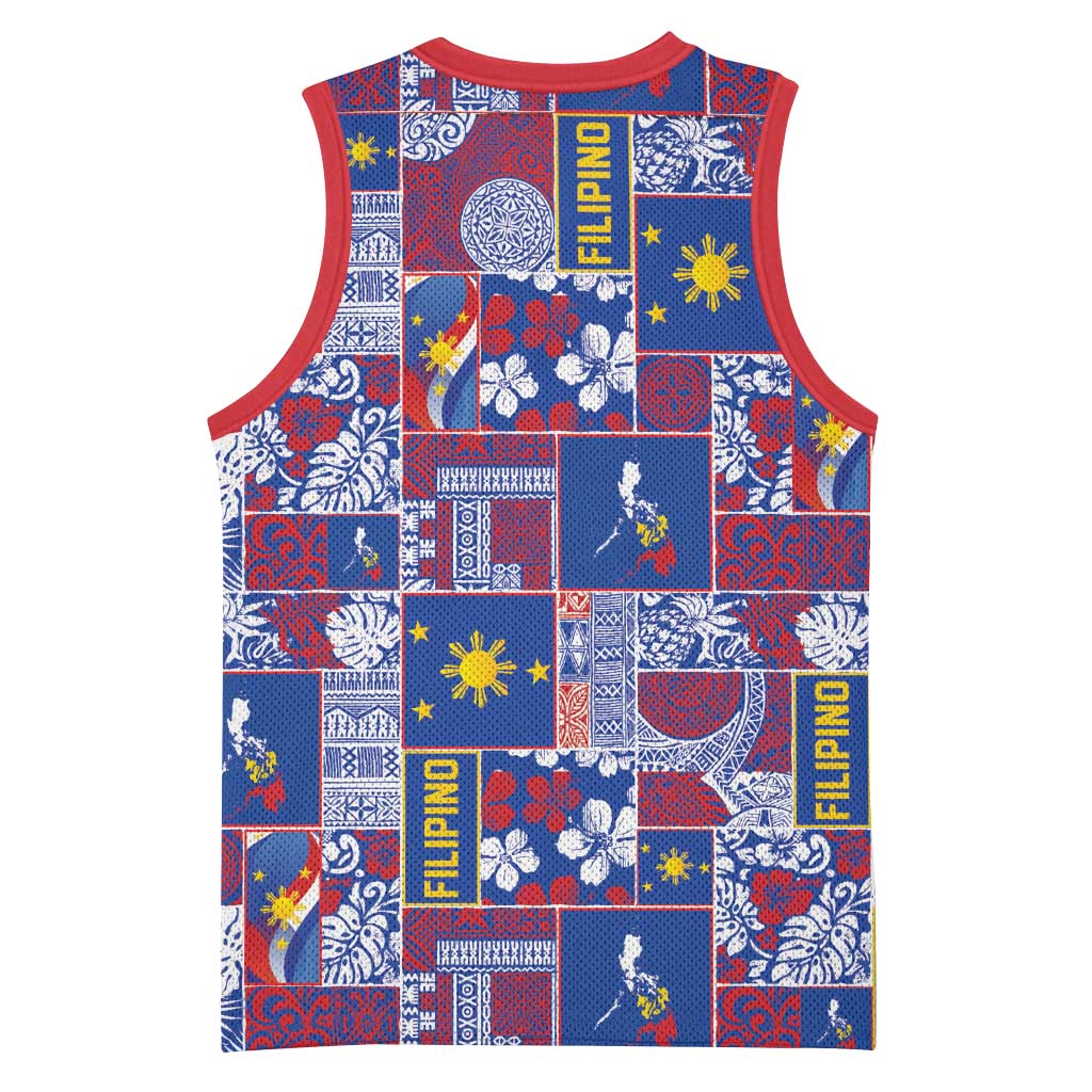Filipino Maligayang Pasko Basketball Jersey Pacific Patchwork Xmas Vibes LT9 - Polynesian Pride