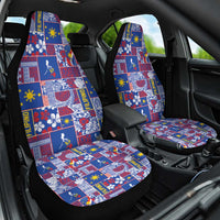 Filipino Maligayang Pasko Car Seat Cover Pacific Patchwork Xmas Vibes - Polynesian Pride