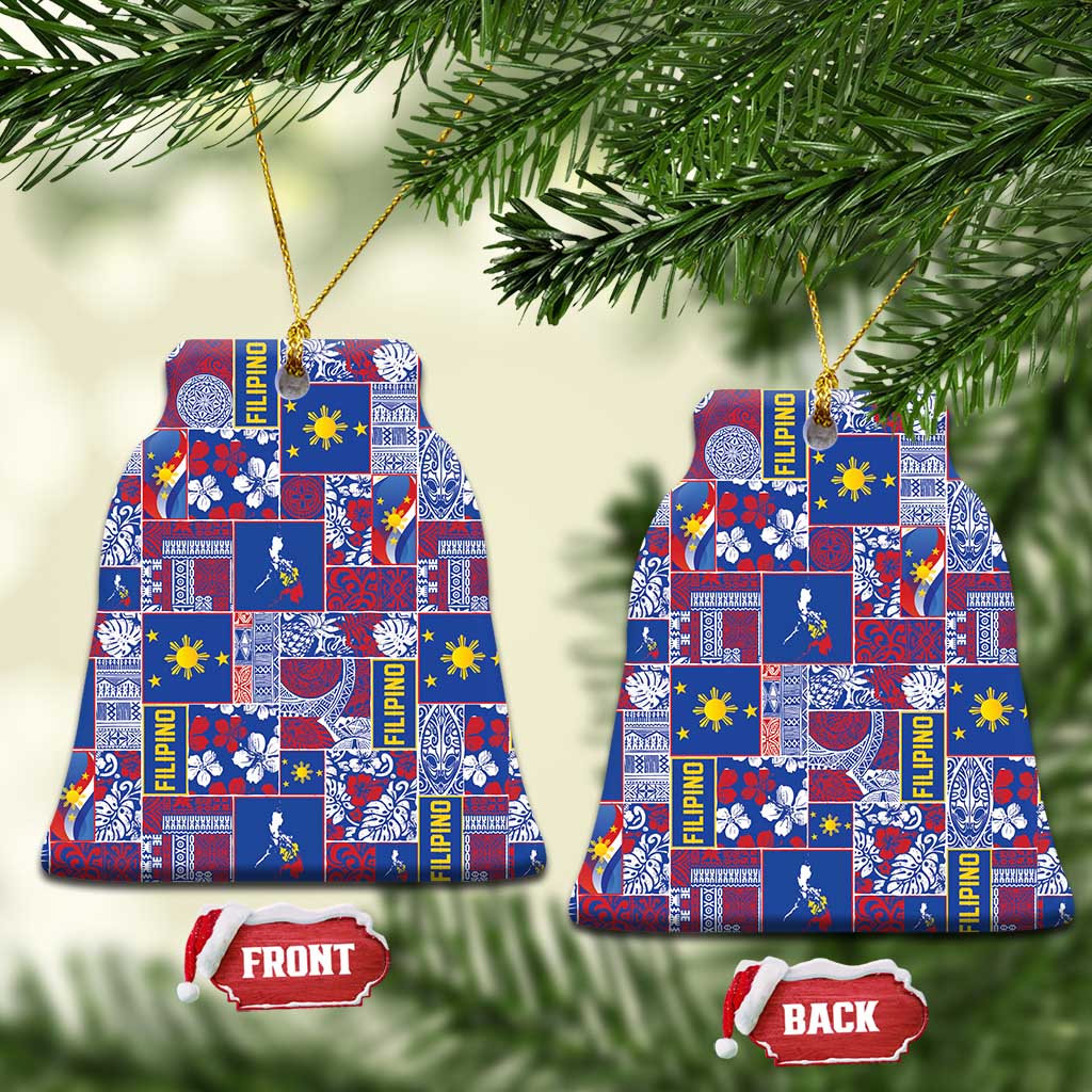 Filipino Maligayang Pasko Ceramic Ornament Pacific Patchwork Xmas Vibes - Polynesian Pride