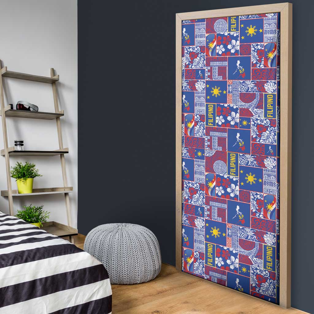 Filipino Maligayang Pasko Door Cover Pacific Patchwork Xmas Vibes LT9 - Polynesian Pride