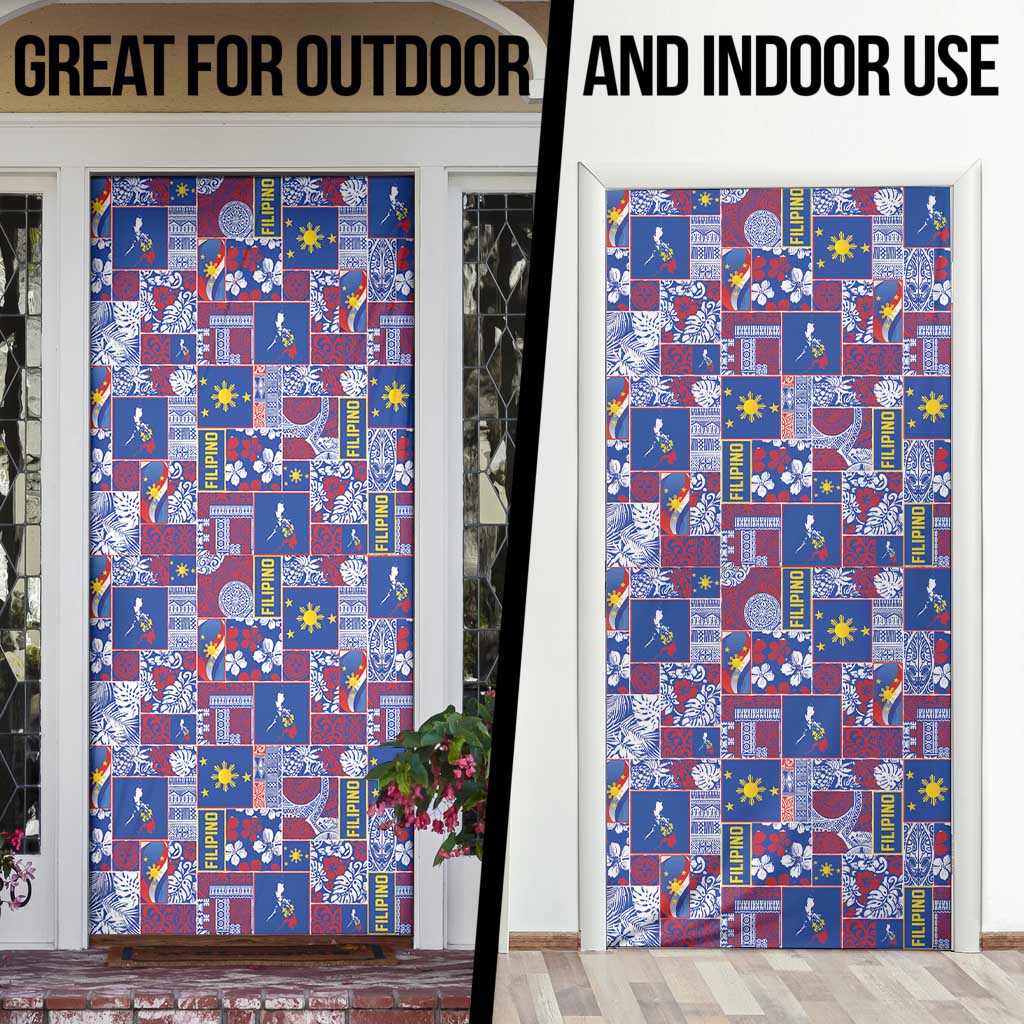 Filipino Maligayang Pasko Door Cover Pacific Patchwork Xmas Vibes LT9 - Polynesian Pride