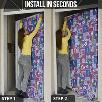 Filipino Maligayang Pasko Door Cover Pacific Patchwork Xmas Vibes LT9 - Polynesian Pride