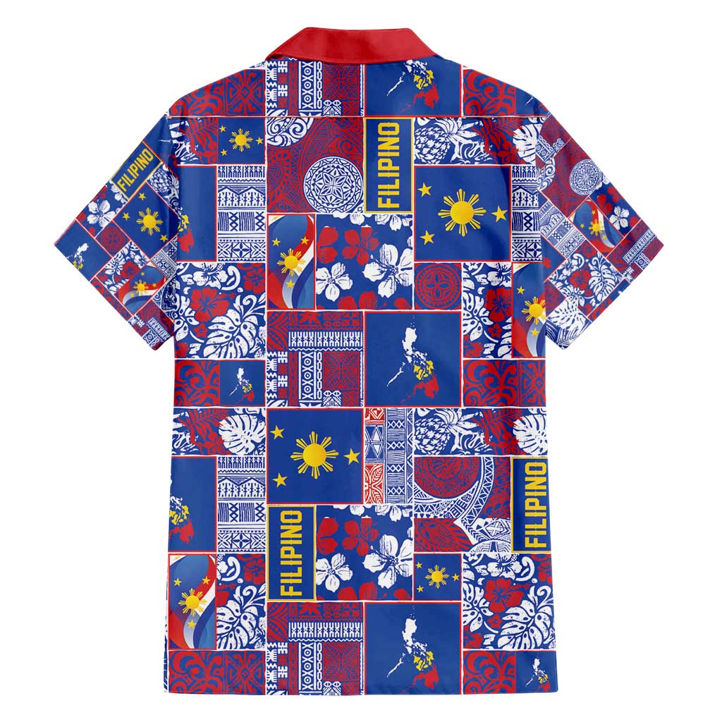 Filipino Maligayang Pasko Family Matching Short Sleeve Bodycon Dress and Hawaiian Shirt Pacific Patchwork Xmas Vibes - Polynesian Pride