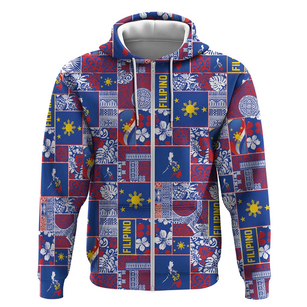 Filipino Maligayang Pasko Hoodie Pacific Patchwork Xmas Vibes - Polynesian Pride