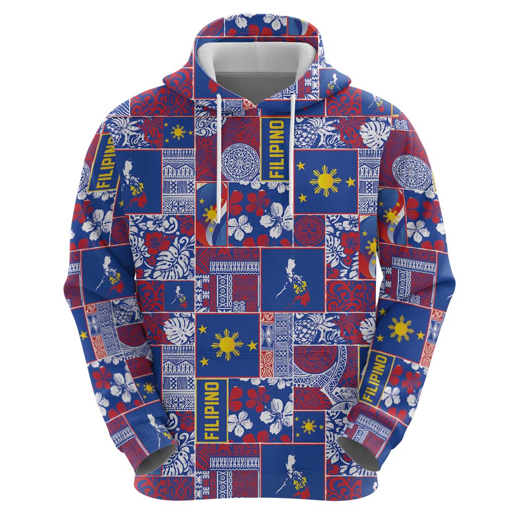 Filipino Maligayang Pasko Hoodie Pacific Patchwork Xmas Vibes - Polynesian Pride
