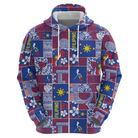 Filipino Maligayang Pasko Hoodie Pacific Patchwork Xmas Vibes - Polynesian Pride