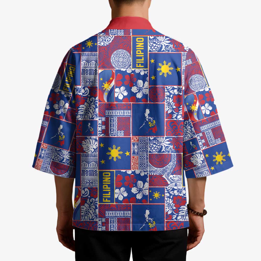 Filipino Maligayang Pasko Kimono Pacific Patchwork Xmas Vibes - Polynesian Pride