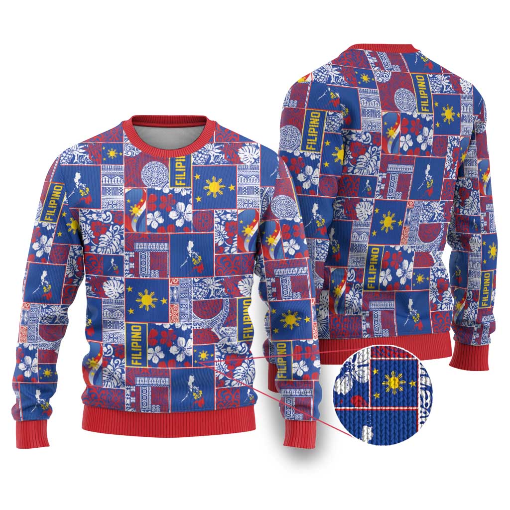 Filipino Maligayang Pasko Ugly Christmas Sweater Pacific Patchwork Xmas Vibes - Polynesian Pride