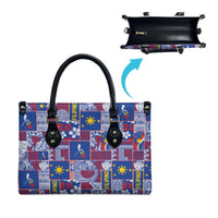 Filipino Maligayang Pasko Leather Bag Pacific Patchwork Xmas Vibes LT9 - Polynesian Pride