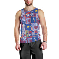Filipino Maligayang Pasko Men Tank Top Pacific Patchwork Xmas Vibes LT9 - Polynesian Pride
