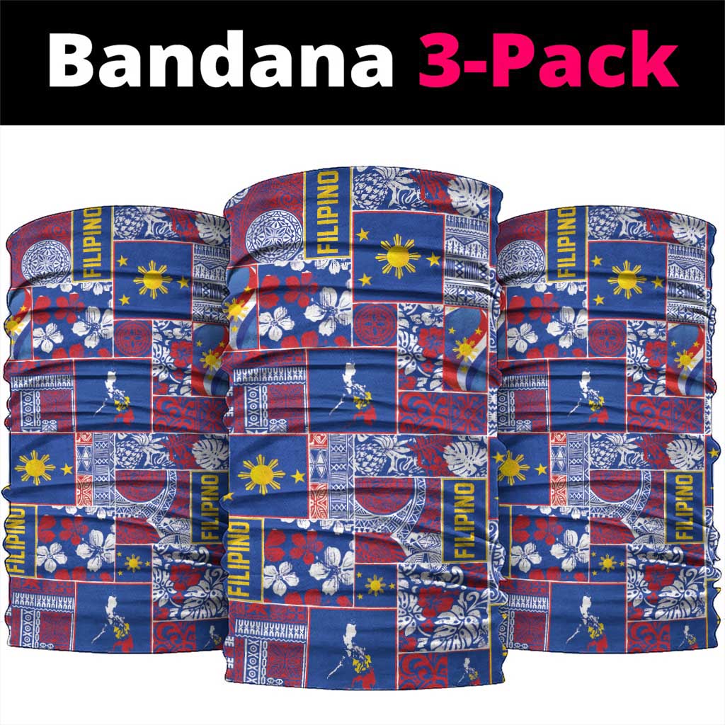 Filipino Maligayang Pasko Neck Gaiter Pacific Patchwork Xmas Vibes - Polynesian Pride