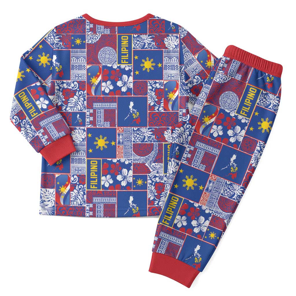 Filipino Maligayang Pasko Christmas Pajama Set Pacific Patchwork Xmas Vibes - Polynesian Pride