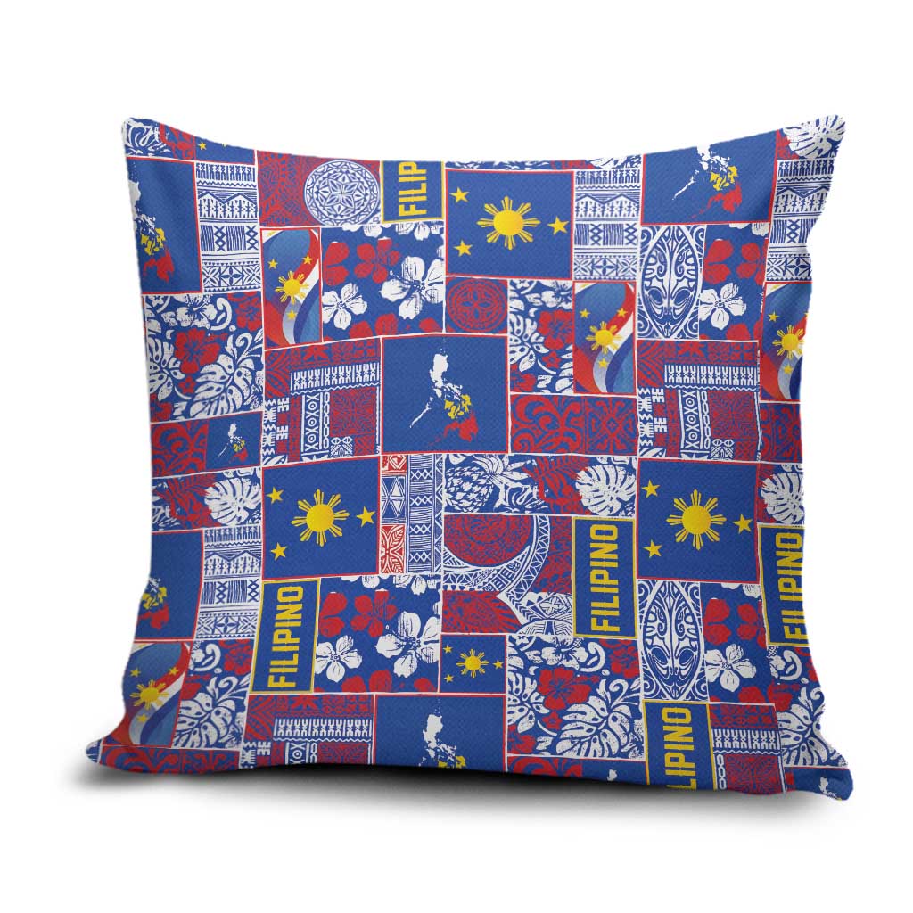 Filipino Maligayang Pasko Pillow Cover Pacific Patchwork Xmas Vibes - Polynesian Pride