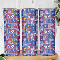 Filipino Maligayang Pasko Skinny Tumbler Pacific Patchwork Xmas Vibes LT9 - Polynesian Pride