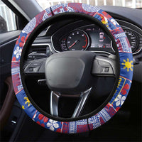 Filipino Maligayang Pasko Steering Wheel Cover Pacific Patchwork Xmas Vibes LT9 - Polynesian Pride