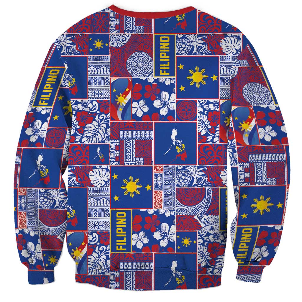 Filipino Maligayang Pasko Sweatshirt Pacific Patchwork Xmas Vibes LT9 - Polynesian Pride