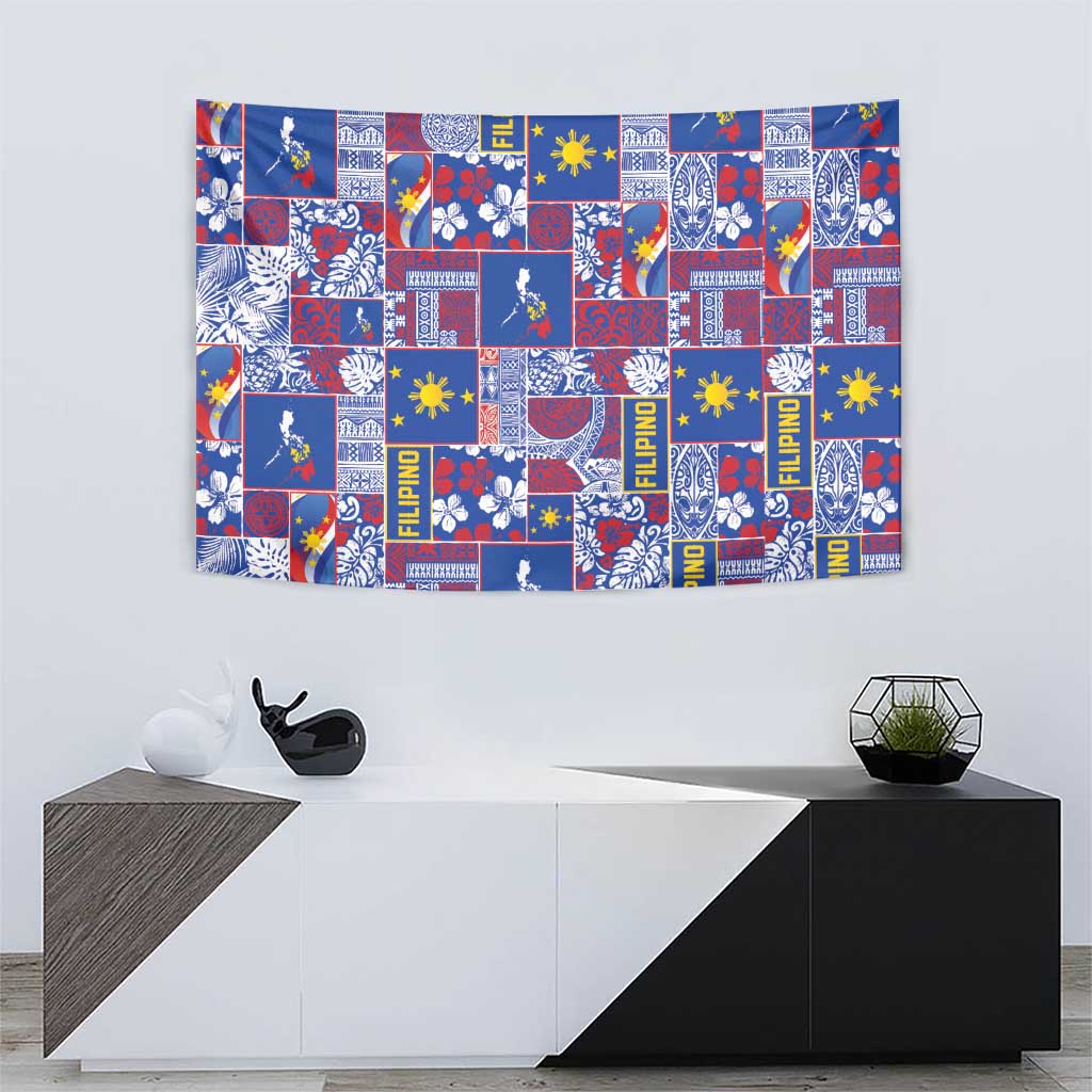 Filipino Maligayang Pasko Tapestry Pacific Patchwork Xmas Vibes - Polynesian Pride