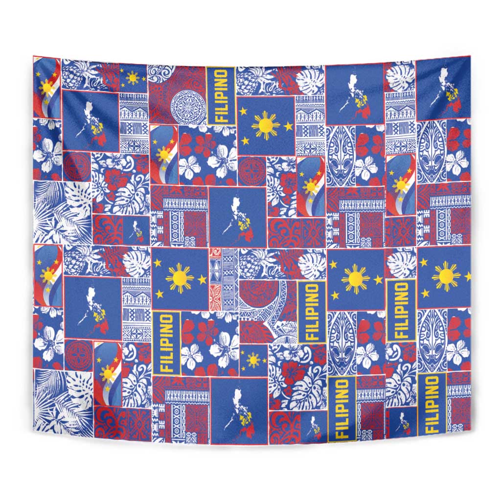 Filipino Maligayang Pasko Tapestry Pacific Patchwork Xmas Vibes - Polynesian Pride