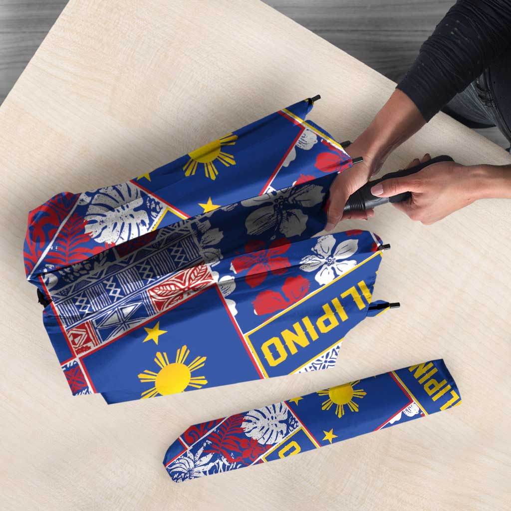 Filipino Maligayang Pasko Umbrella Pacific Patchwork Xmas Vibes LT9 - Polynesian Pride