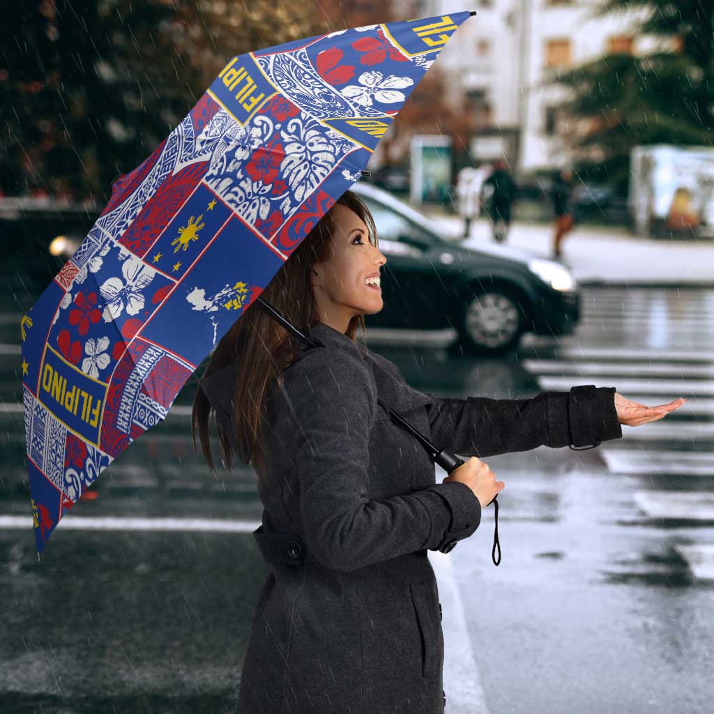 Filipino Maligayang Pasko Umbrella Pacific Patchwork Xmas Vibes LT9 - Polynesian Pride