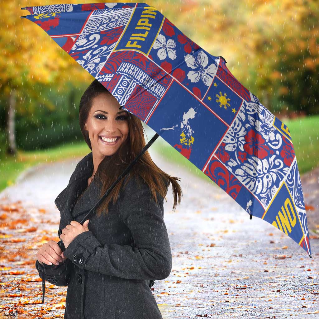 Filipino Maligayang Pasko Umbrella Pacific Patchwork Xmas Vibes LT9 - Polynesian Pride