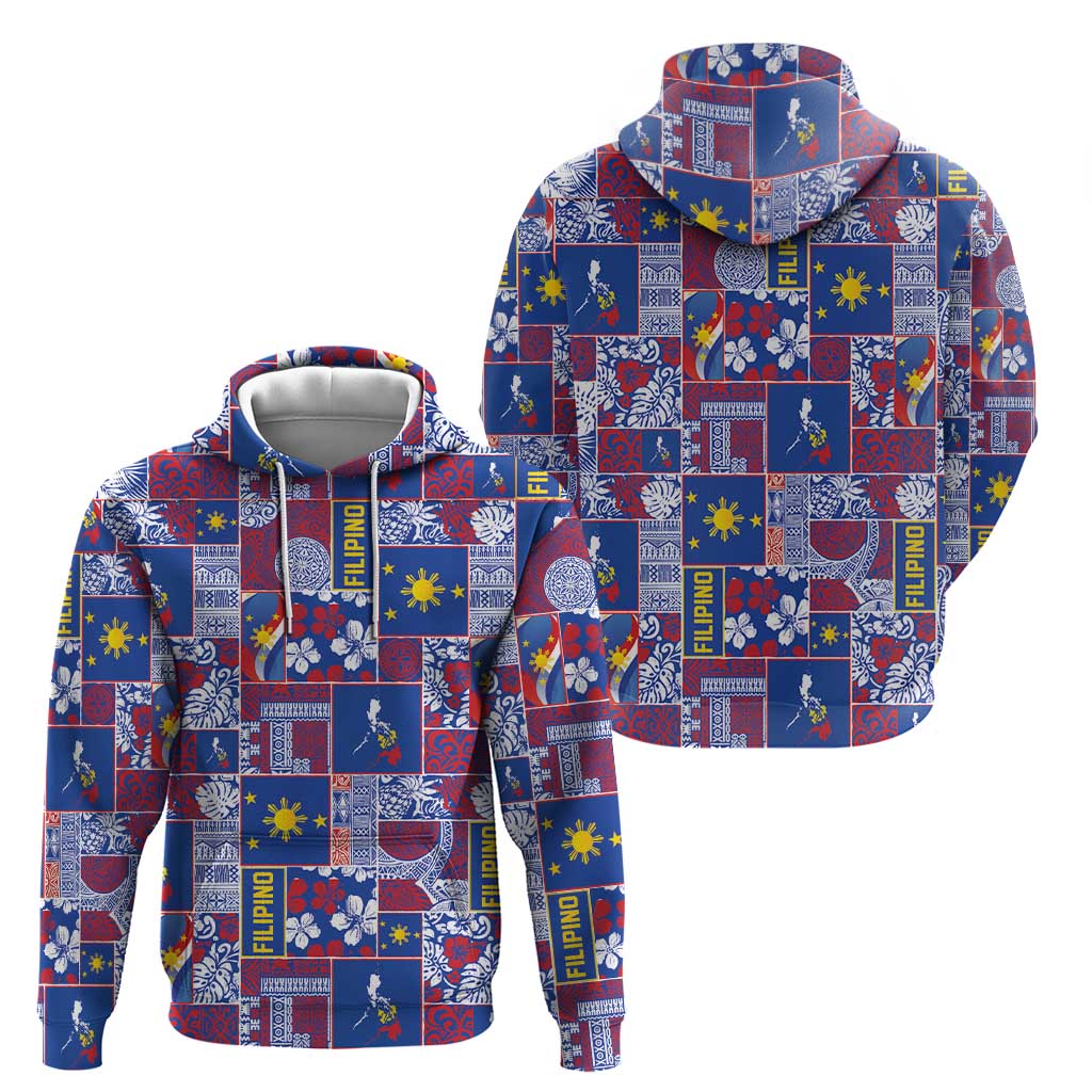 Filipino Maligayang Pasko Zip Hoodie Pacific Patchwork Xmas Vibes LT9 - Polynesian Pride