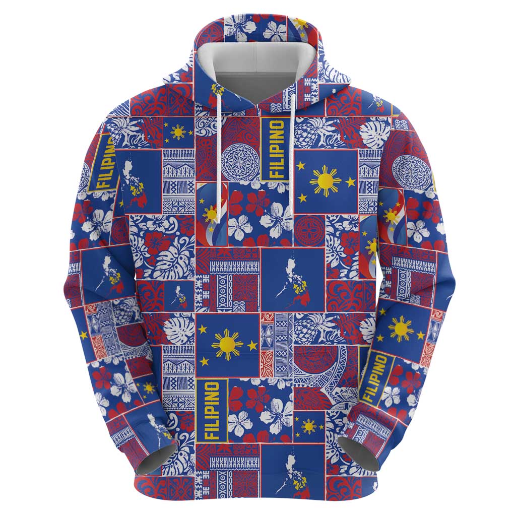 Filipino Maligayang Pasko Zip Hoodie Pacific Patchwork Xmas Vibes LT9 - Polynesian Pride