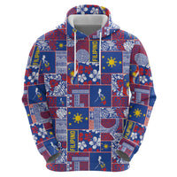 Filipino Maligayang Pasko Zip Hoodie Pacific Patchwork Xmas Vibes LT9 - Polynesian Pride