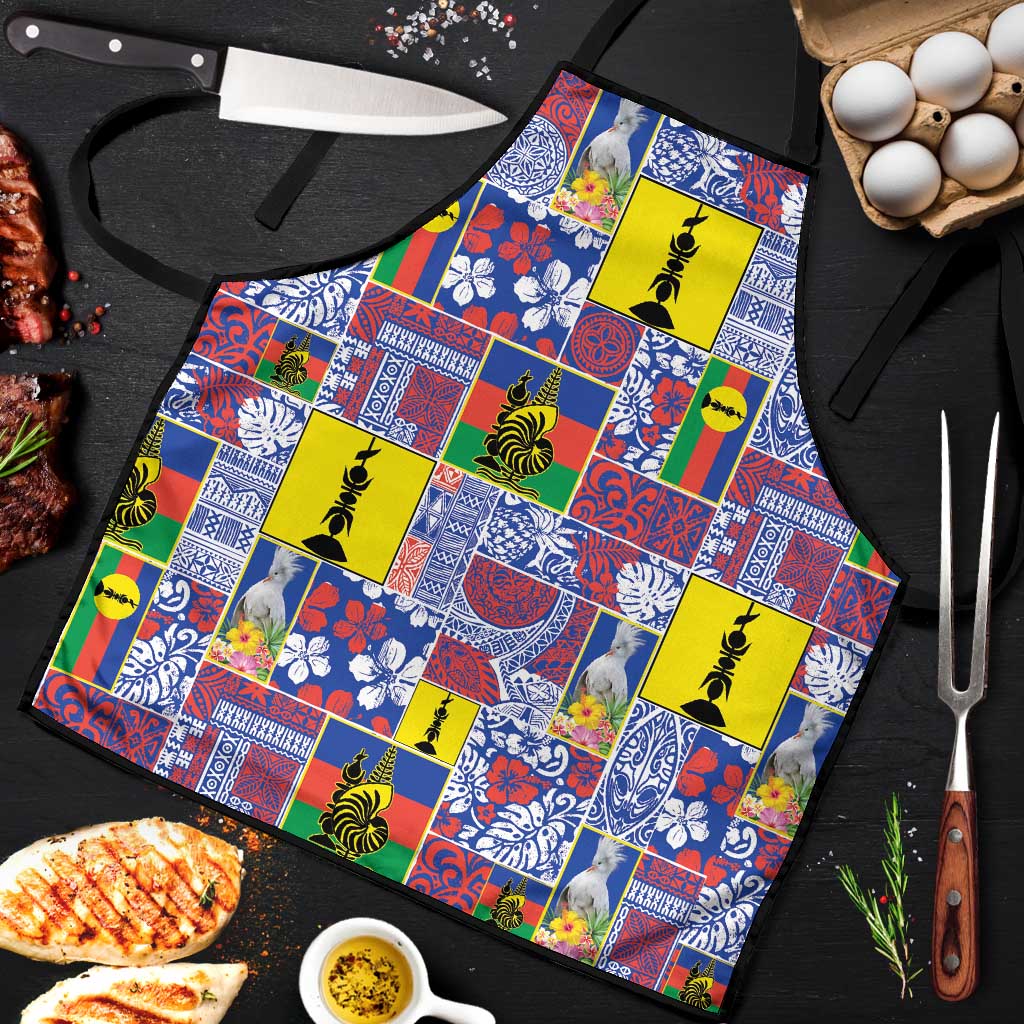 New Caledonia Joyeux Noel Apron Pacific Patchwork Xmas Vibes LT9 Blue - Polynesian Pride