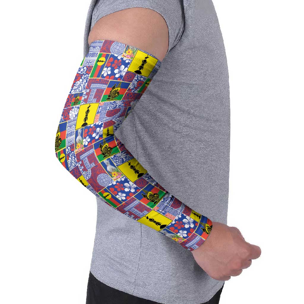 New Caledonia Joyeux Noel Arm Sleeves Pacific Patchwork Xmas Vibes LT9 - Polynesian Pride