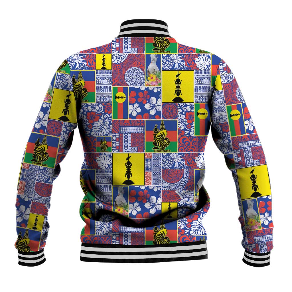 New Caledonia Joyeux Noel Baseball Jacket Pacific Patchwork Xmas Vibes LT9 - Polynesian Pride