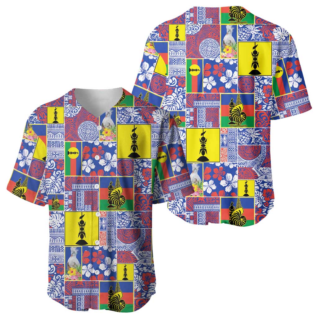 New Caledonia Joyeux Noel Baseball Jersey Pacific Patchwork Xmas Vibes LT9 - Polynesian Pride