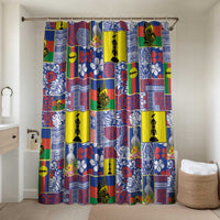 New Caledonia Joyeux Noel Bathroom Set Pacific Patchwork Xmas Vibes - Polynesian Pride