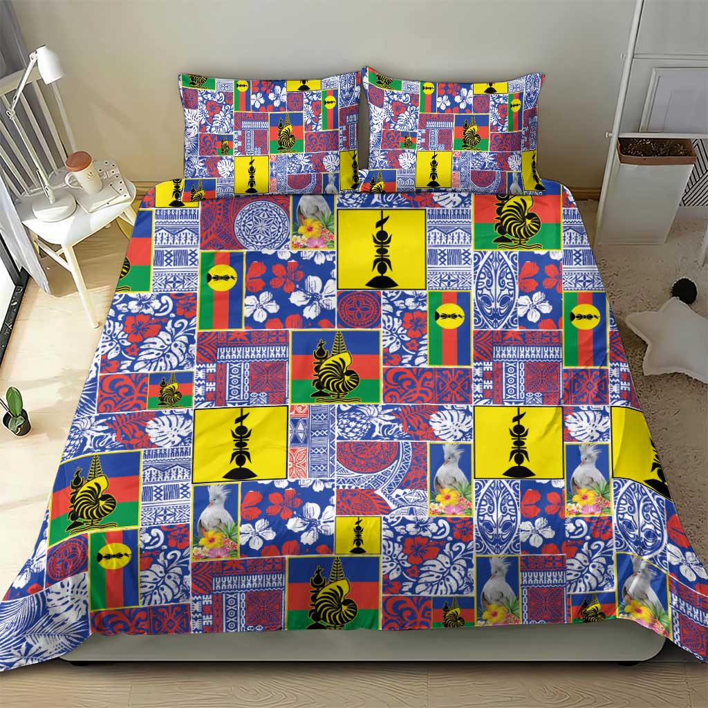 New Caledonia Joyeux Noel Bedding Set Pacific Patchwork Xmas Vibes - Polynesian Pride