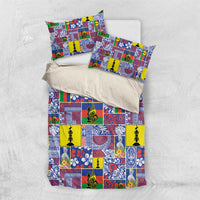 New Caledonia Joyeux Noel Bedding Set Pacific Patchwork Xmas Vibes - Polynesian Pride