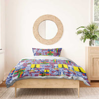 New Caledonia Joyeux Noel Bedding Set Pacific Patchwork Xmas Vibes - Polynesian Pride