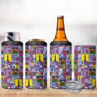 New Caledonia Joyeux Noel 4 in 1 Can Cooler Tumbler Pacific Patchwork Xmas Vibes LT9 - Polynesian Pride