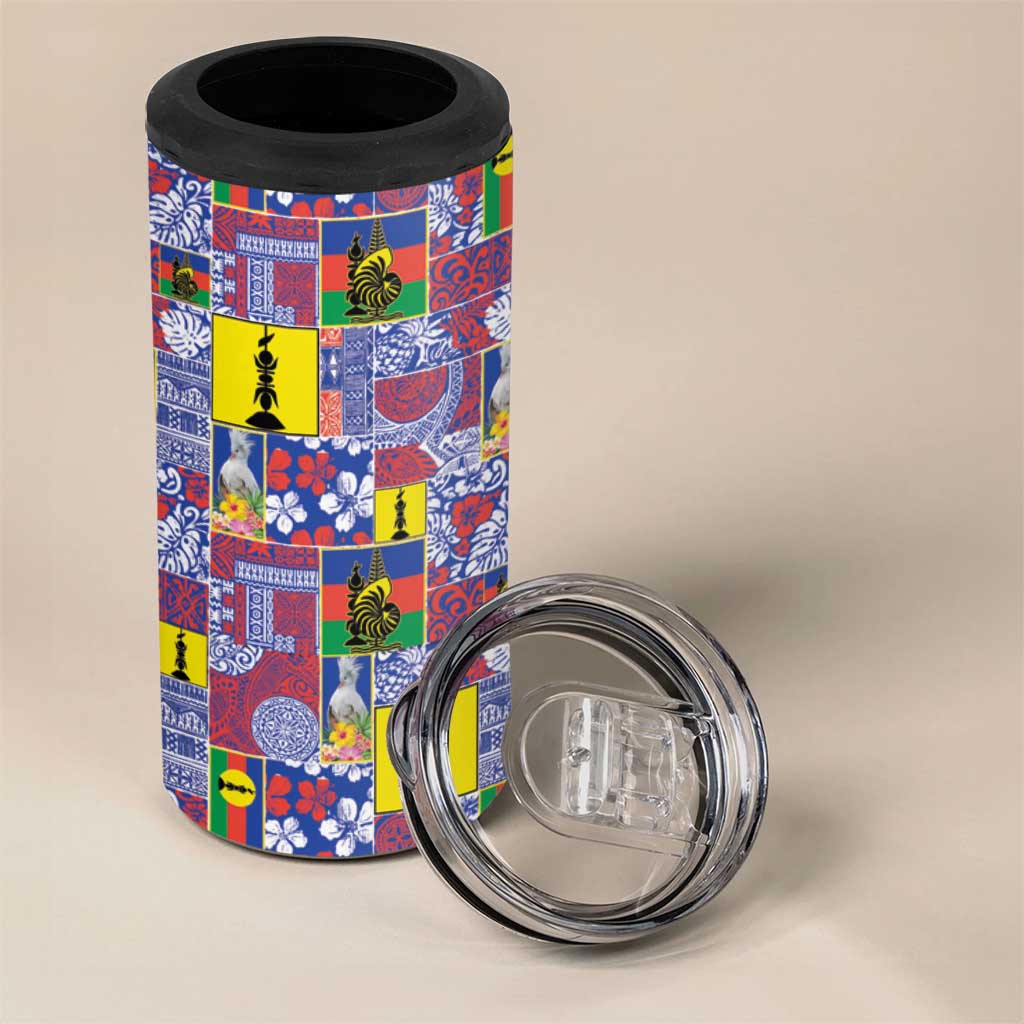 New Caledonia Joyeux Noel 4 in 1 Can Cooler Tumbler Pacific Patchwork Xmas Vibes LT9 - Polynesian Pride