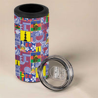 New Caledonia Joyeux Noel 4 in 1 Can Cooler Tumbler Pacific Patchwork Xmas Vibes LT9 - Polynesian Pride