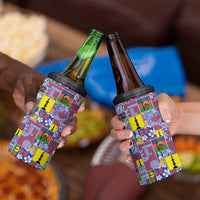 New Caledonia Joyeux Noel 4 in 1 Can Cooler Tumbler Pacific Patchwork Xmas Vibes LT9 - Polynesian Pride