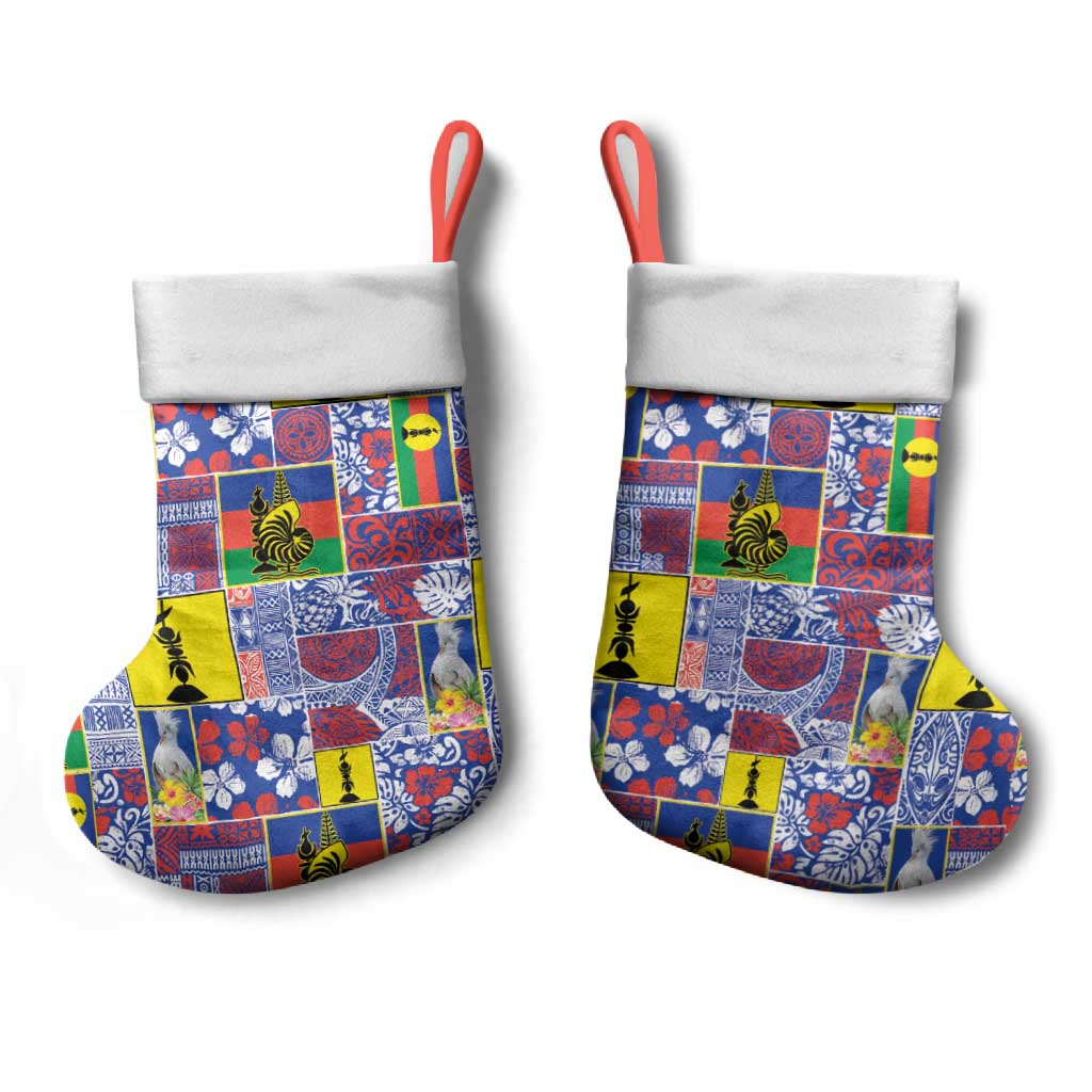 New Caledonia Joyeux Noel Christmas Stocking Pacific Patchwork Xmas Vibes - Polynesian Pride