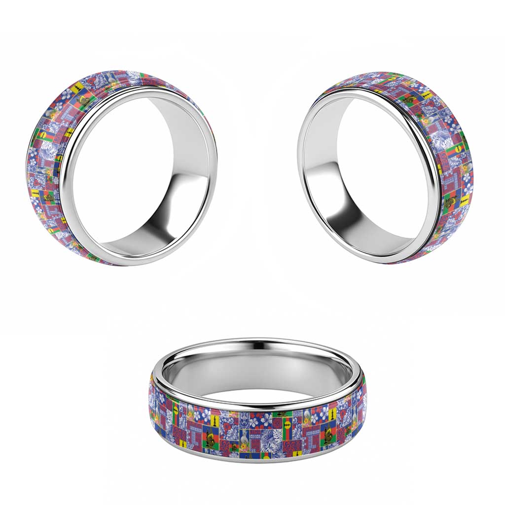 New Caledonia Joyeux Noel Classic Ring Pacific Patchwork Xmas Vibes LT9 - Polynesian Pride