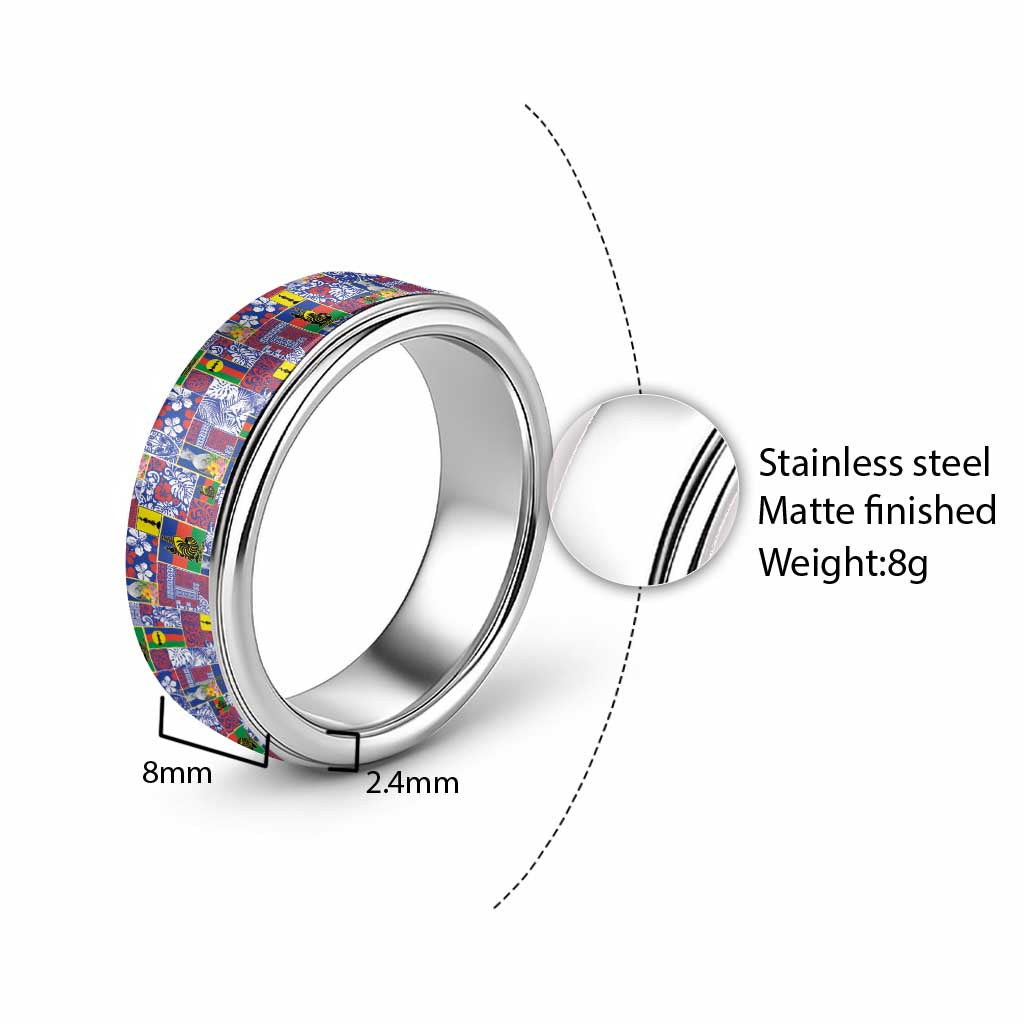 New Caledonia Joyeux Noel Classic Ring Pacific Patchwork Xmas Vibes LT9 - Polynesian Pride