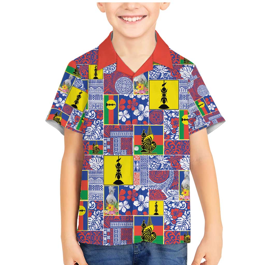 New Caledonia Joyeux Noel Family Matching Mermaid Dress and Hawaiian Shirt Pacific Patchwork Xmas Vibes - Polynesian Pride